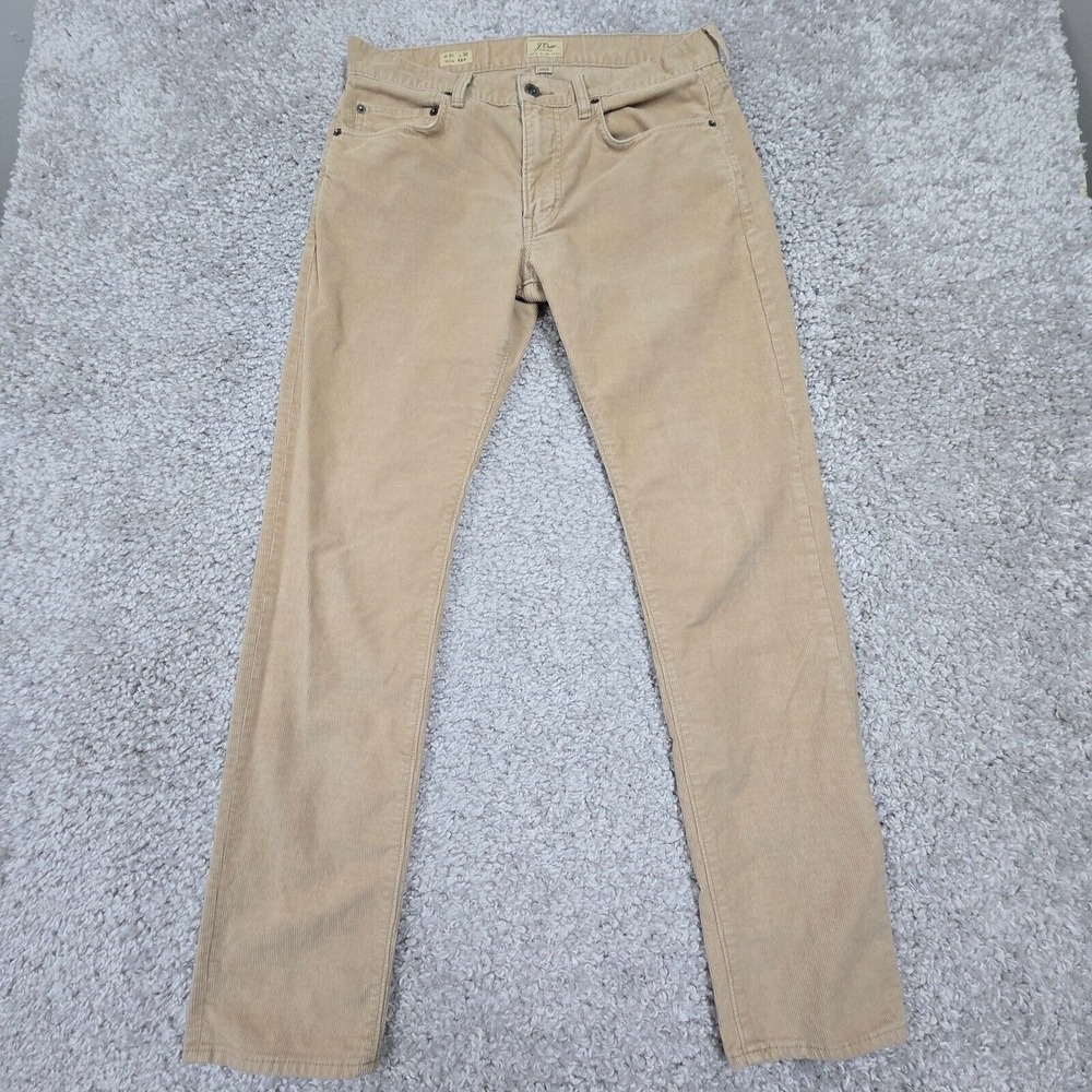 J.Crew Men 484 Corduroy Straight Leg Pants 31x32 Classic Casual Preppy